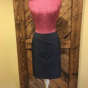 Navy pencil skirt